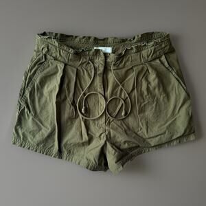 Ulla Johnson Shorts 28 Green 2.5 Inseam New York Military Designer Glam Boho